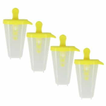 Set 4 forme pentru înghețată Metaltex Lollies, galben