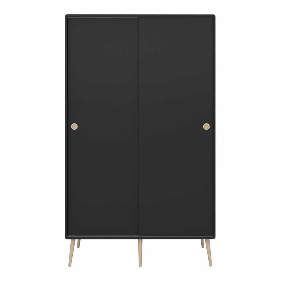 Șifonier negru cu ușă glisantă 113x189,9 cm Softline - Tvilum