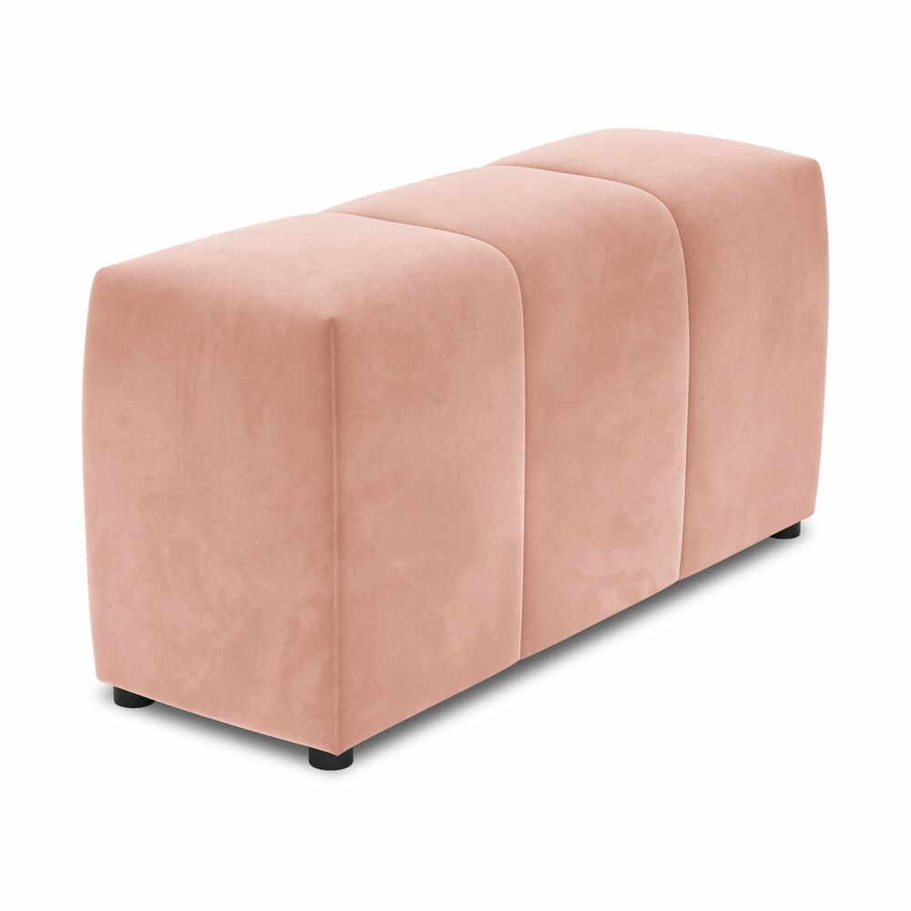 Cotieră pentru canapea modulară roz cu tapițerie din catifea Rome Velvet - Cosmopolitan Design
