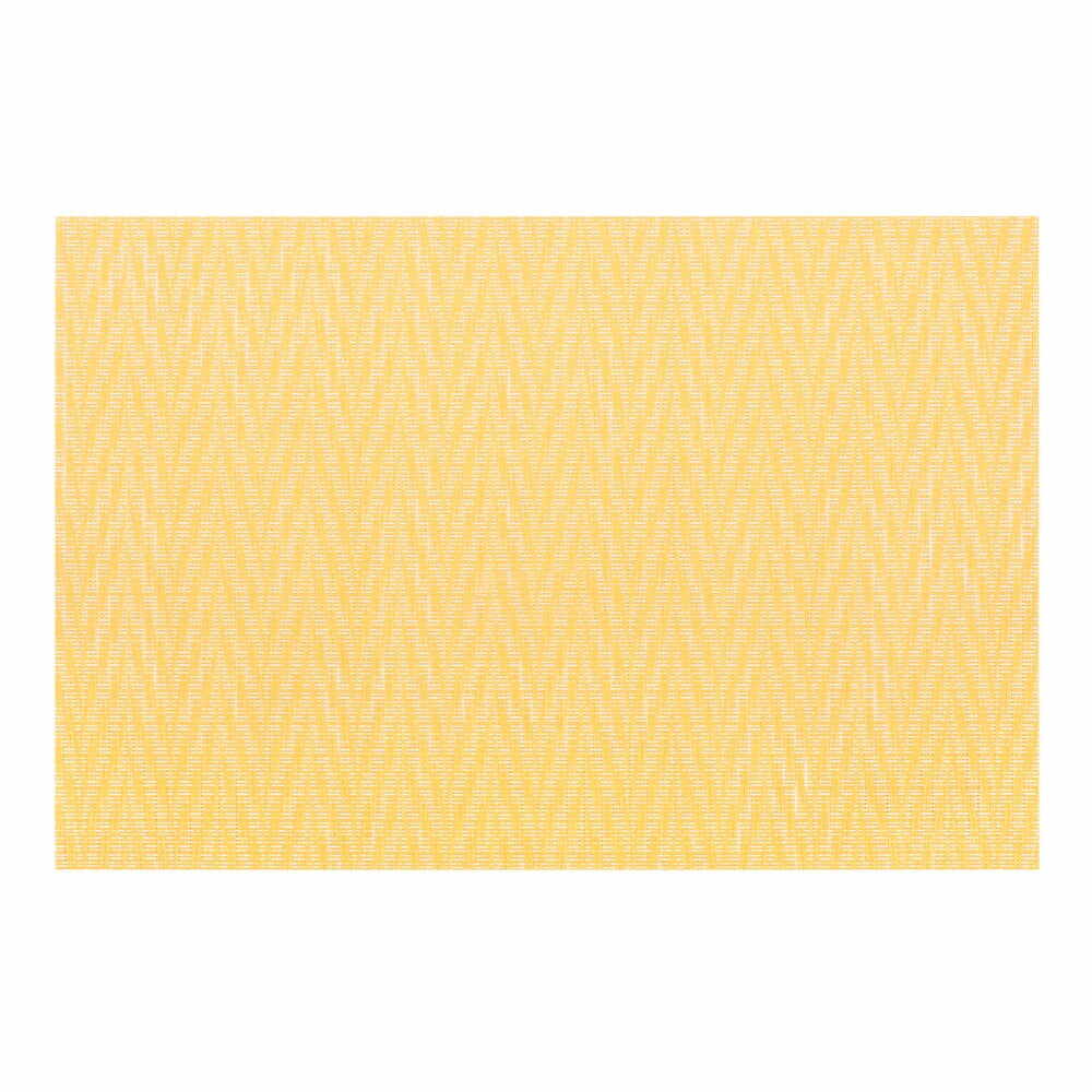 Suport pentru farfurie Tiseco Home Studio Chevron, 45 x 30 cm, galben