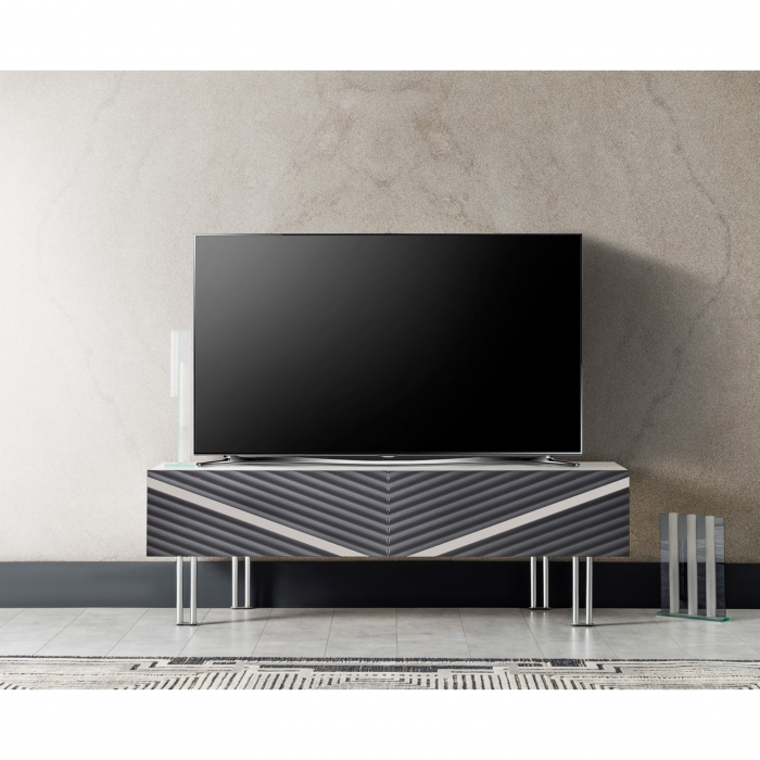 Comoda TV WELS, cu sertare, antracit, 140x38x49 cm
