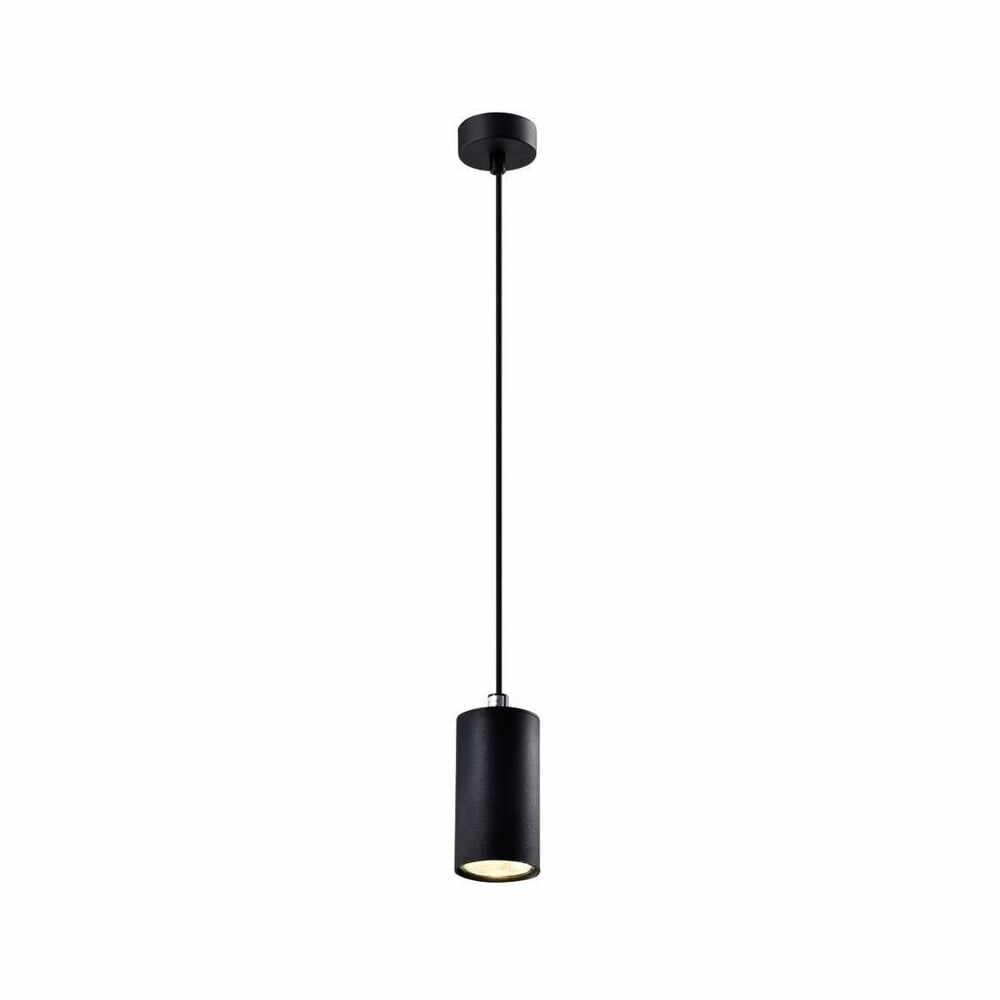 Lustră neagră cu abajur din metal ø 7 cm Tubo – Candellux Lighting