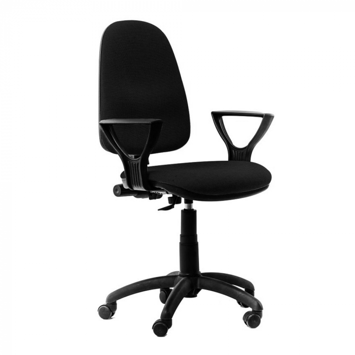 Scaun birou ergonomic GOLF LX, rotativ, ajustabil, negru, 47x57x102 115 cm