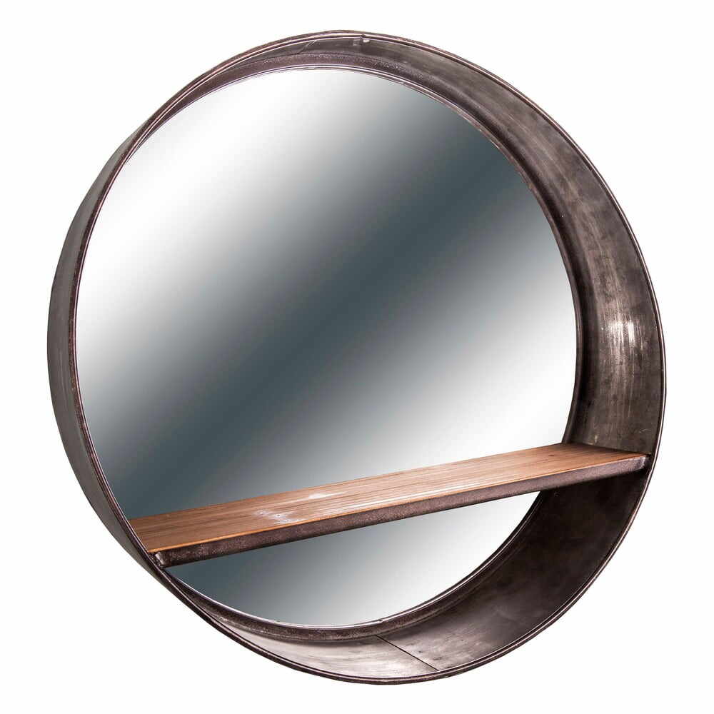 Oglindă de perete cu raft ø 46 cm – Antic Line