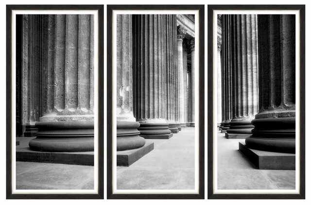 Tablou 3 piese Framed Art Church Colonnade Triptych