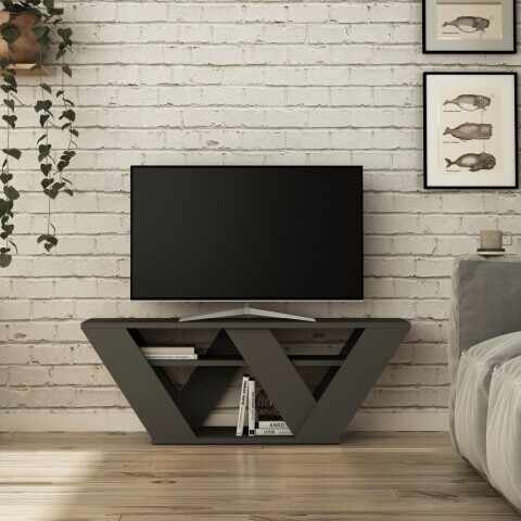 Comoda TV, Homitis, Pipralla - Anthracite, 40x110x30 cm