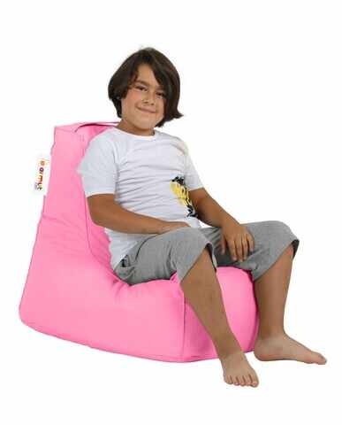 Fotoliu pentru copii, Bean Bag, Ferndale, 40x65 cm, poliester impermeabil, roz