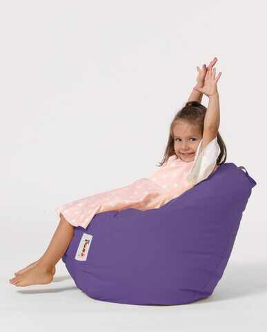Fotoliu puf pentru copii, Bean Bag, Ferndale, 60x60 cm, poliester impermeabil, mov