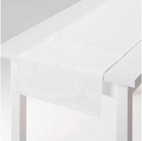 Traversa de masa Simple Elegance, Ambition, 40x150 cm, poliester, alb