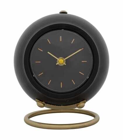 Ceas de masa Ball, Mauro Ferretti, 16x13x19 cm, fier, negru