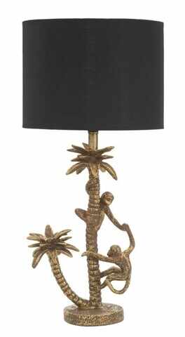 Lampa de masa Palm, Mauro Ferretti, 1 x E27, 40W, Ø 28x61 cm, negru/auriu