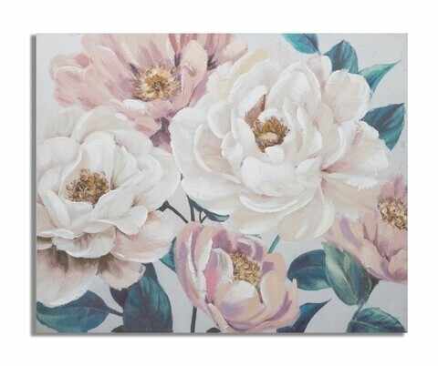 Tablou decorativ Soft Flower, Mauro Ferretti, 80x100 cm, pictat manual, canvas/lemn de pin