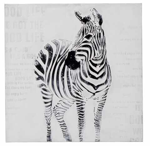 Tablou decorativ Zebra -B, Mauro Ferretti, 80x80 cm, canvas pictat manual