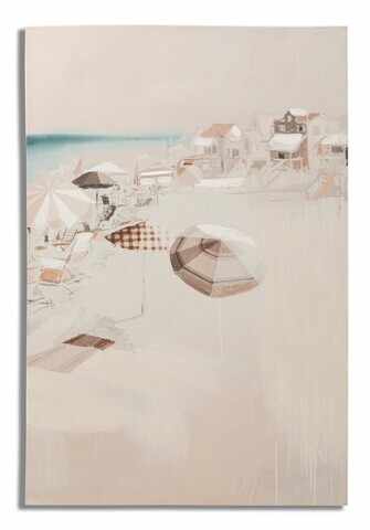 Tablou, Mauro Ferretti, Beach - B, 80 x 2 x 120 cm, lemn de pin/panza, multicolor