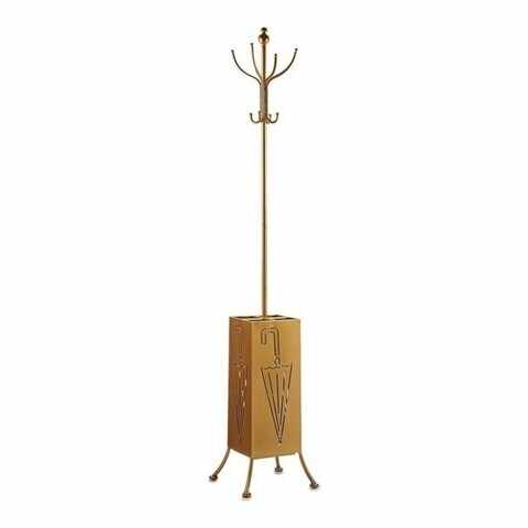 Cuier cu suport pentru umbrele Tobias, Gift Decor, 34 x 34 x 188 cm, metal, auriu