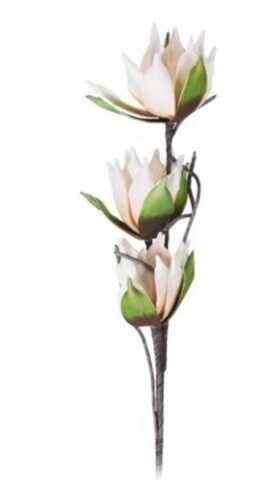Floare artificiala Proteaceae, H98 cm, poliester, alb