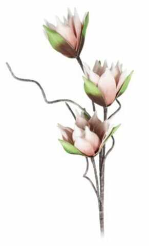 Floare artificiala Proteaceae, H98 cm, poliester, roz prafuit