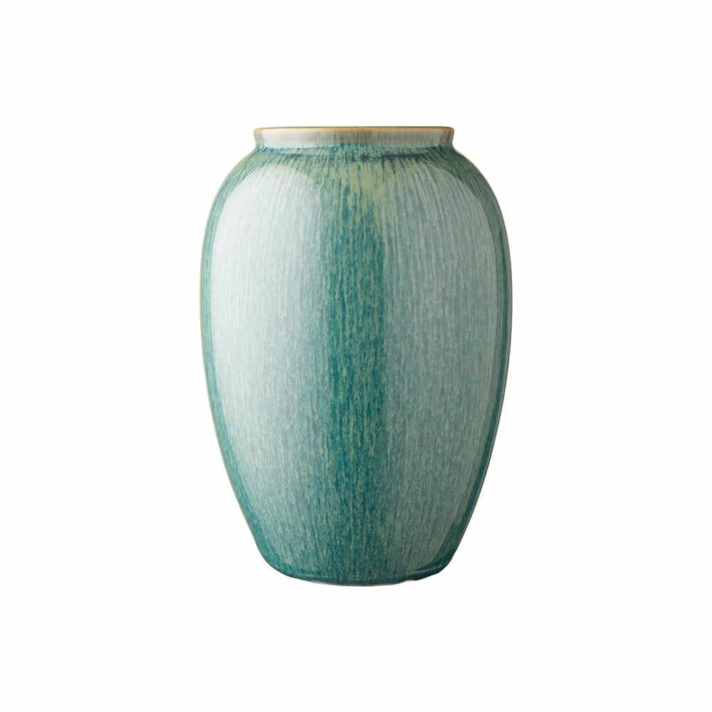 Vază din gresie ceramică Bitz, înălțime 25 cm, verde