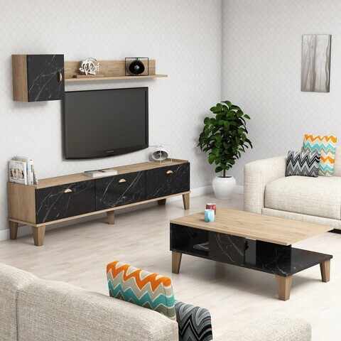 Set mobilier living, Almaren, Sumer G5030, PAL, Stejar / Marmură