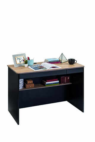 Birou, Çilek, Black Small Study Desk, 110x75x58 cm, Multicolor