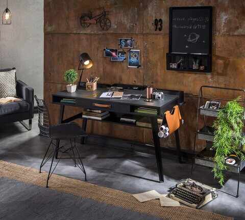  Birou, Çilek, Dark Metal Study Desk, 134x80x62 cm, Multicolor la pret 2260 lei 