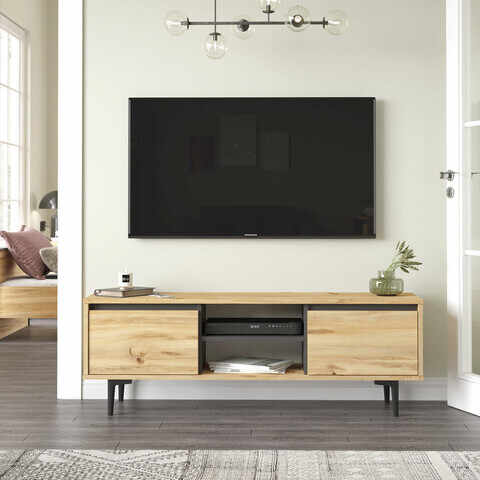 Comoda TV, Locelso, AR1, 140x48.1x35.5 cm, Pâslă / Antracit
