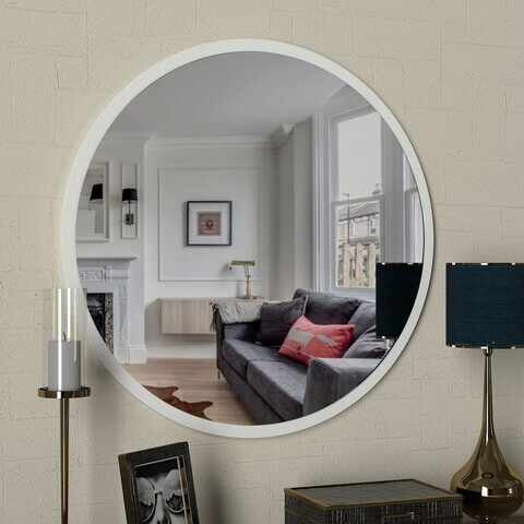 Oglinda decorativa, Tera Home, Glob, 59x59x2 cm, PAL, Alb