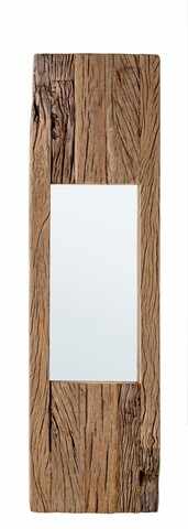 Oglinda decorativa Rafter, Bizzotto, 25 x 90 cm, lemn reciclat
