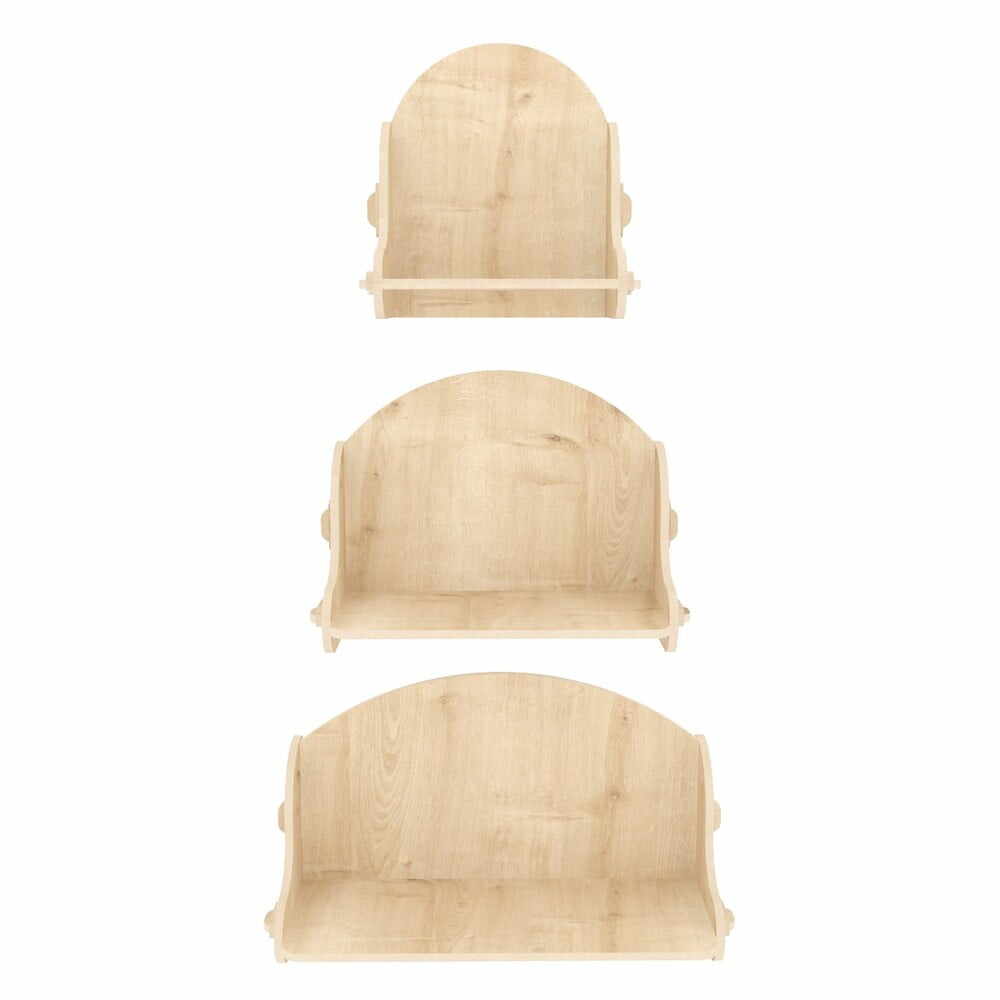 Rafturi 3 buc. cu aspect de lemn de stejar Sima – Kalune Design