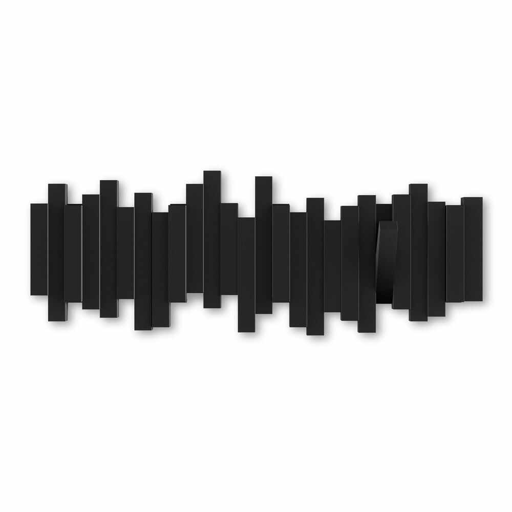 Cuier de perete negru din plastic Sticks – Umbra
