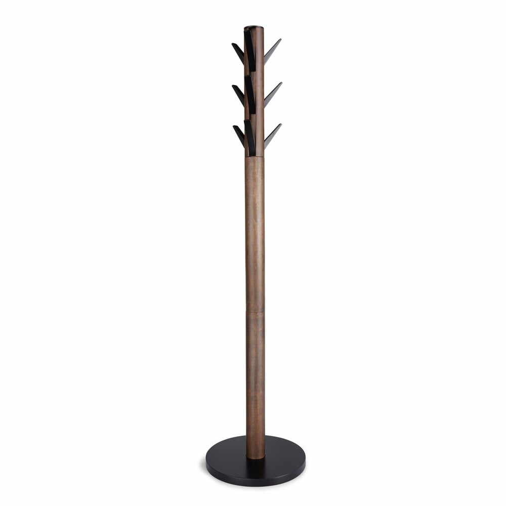 Cuier negru/în culoare naturală din lemn masiv de arbore de cauciuc Flapper – Umbra