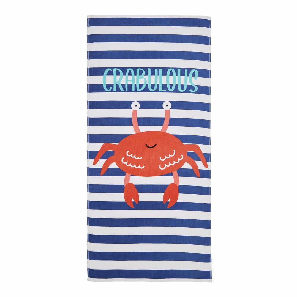 Prosop de plajă albastru 160x76 cm Crabulous - Catherine Lansfield