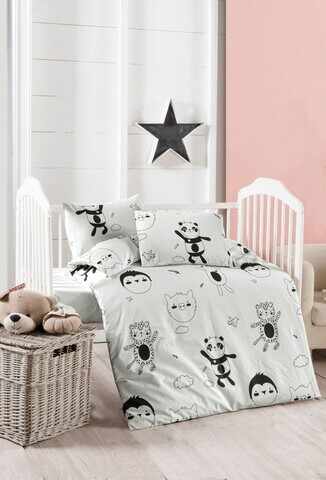 Lenjerie de pat pentru copii, Panda, Life Style, Bumbac Ranforce