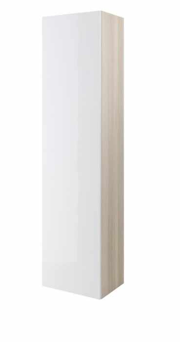 Dulap baie suspendat Cersanit Smart, o usa, 170 cm, alb, montat