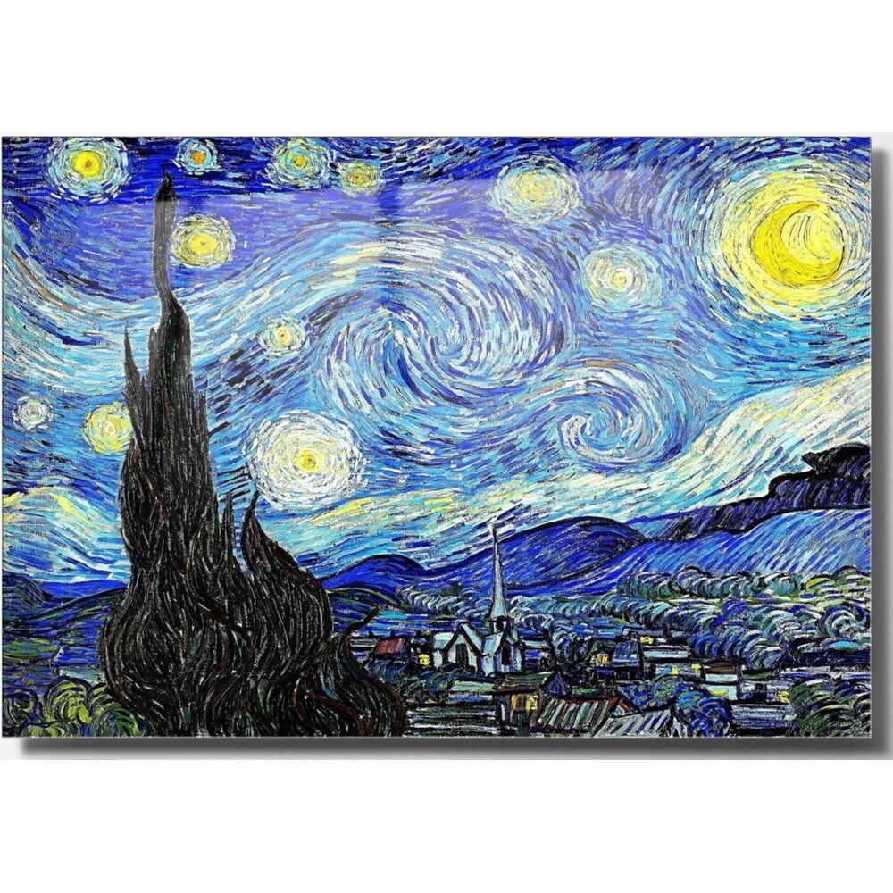 Tablou din sticlă 70x50 cm Vincent van Gogh – Wallity