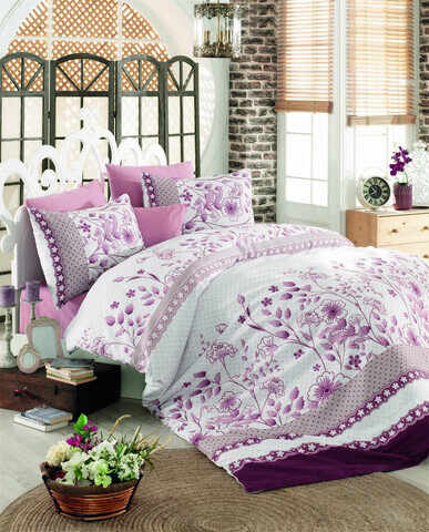 Lenjerie de pat pentru o persoana Single XL (DE), Sudenaz - Pink, Pearl Home, Bumbac Ranforce