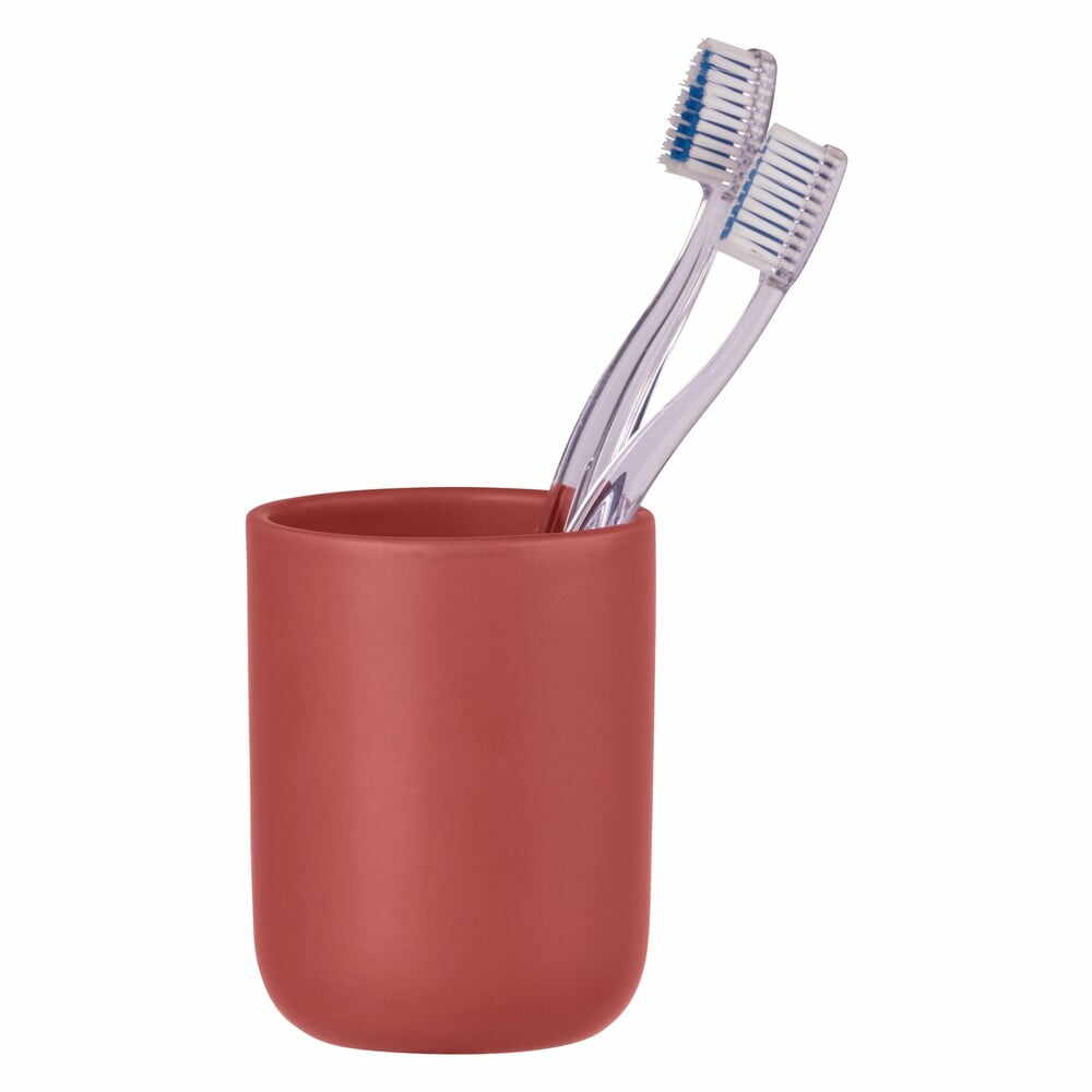 Suport pentru periuța de dinți roșu din ceramică Olinda – Allstar