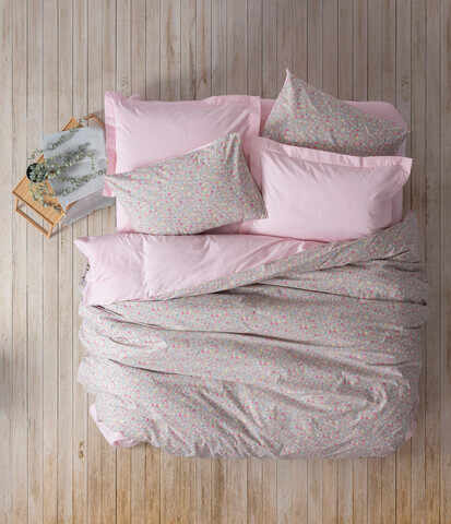 Lenjerie de pat pentru o persoana (EU) (IT), Sihu - Pink, Cotton Box, Bumbac Ranforce