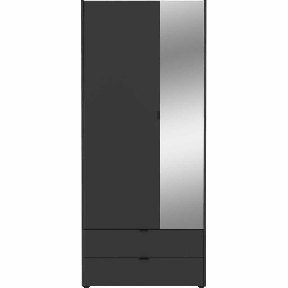 Șifonier gri antracit cu oglindă 84x196 cm Tuscon – Germania