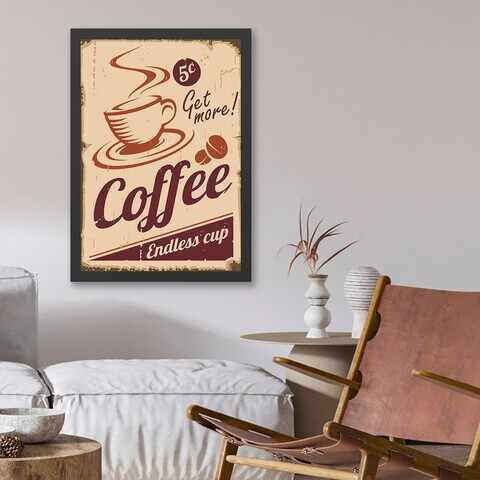 Tablou decorativ, Coffee (35 x 45), MDF , Polistiren, Multicolor