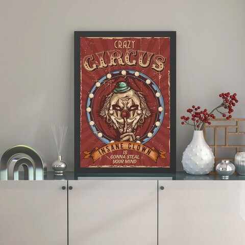 Tablou decorativ, Crazy Circus (35 x 45), MDF , Polistiren, Multicolor