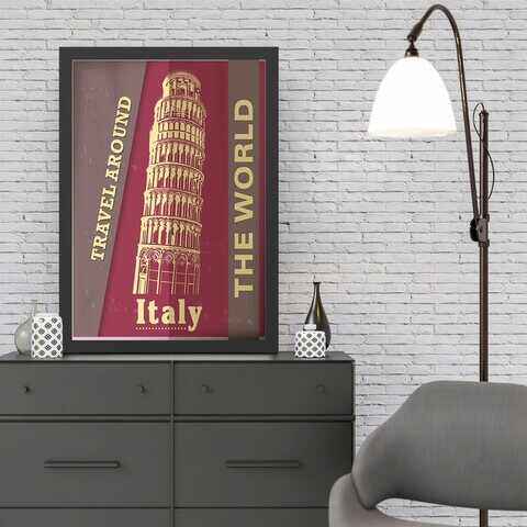 Tablou decorativ, Italy 2 (35 x 45), MDF , Polistiren, Multicolor