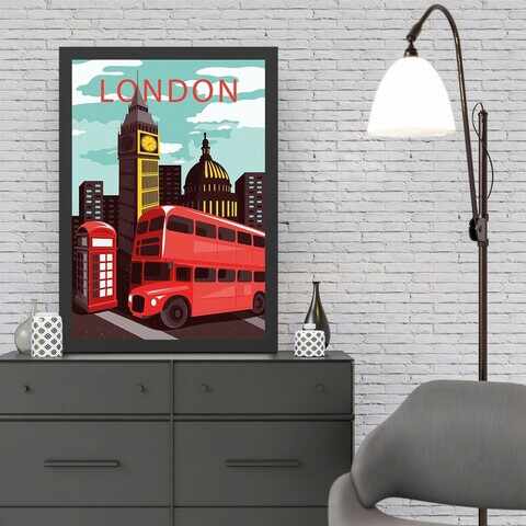 Tablou decorativ, London 8 (35 x 45), MDF , Polistiren, Multicolor