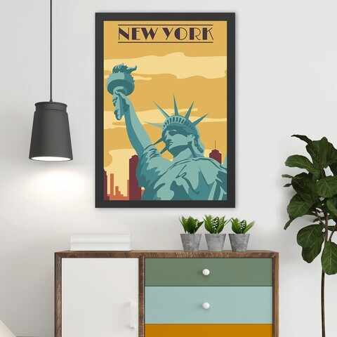 Tablou decorativ, New York (35 x 45), MDF , Polistiren, Multicolor