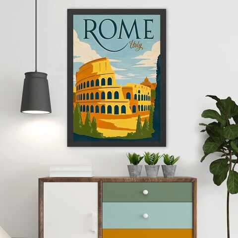 Tablou decorativ, Rome 2 (35 x 45), MDF , Polistiren, Multicolor