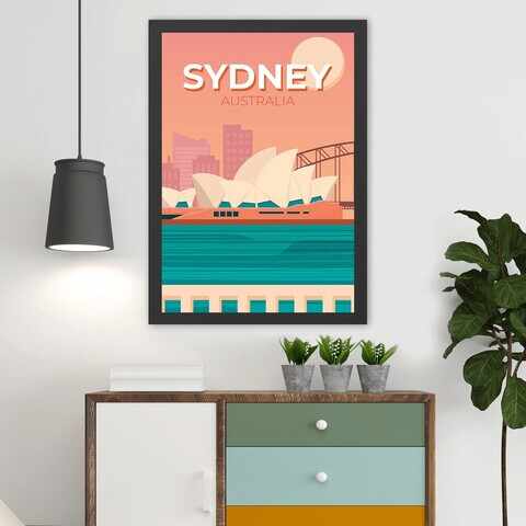 Tablou decorativ, Sydney (40 x 55), MDF , Polistiren, Multicolor