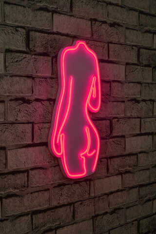 Decoratiune luminoasa LED, Sexy Woman, Benzi flexibile de neon, DC 12 V, Roz