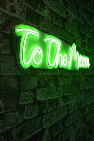 Decoratiune luminoasa LED, To the Moon, Benzi flexibile de neon, DC 12 V, Verde