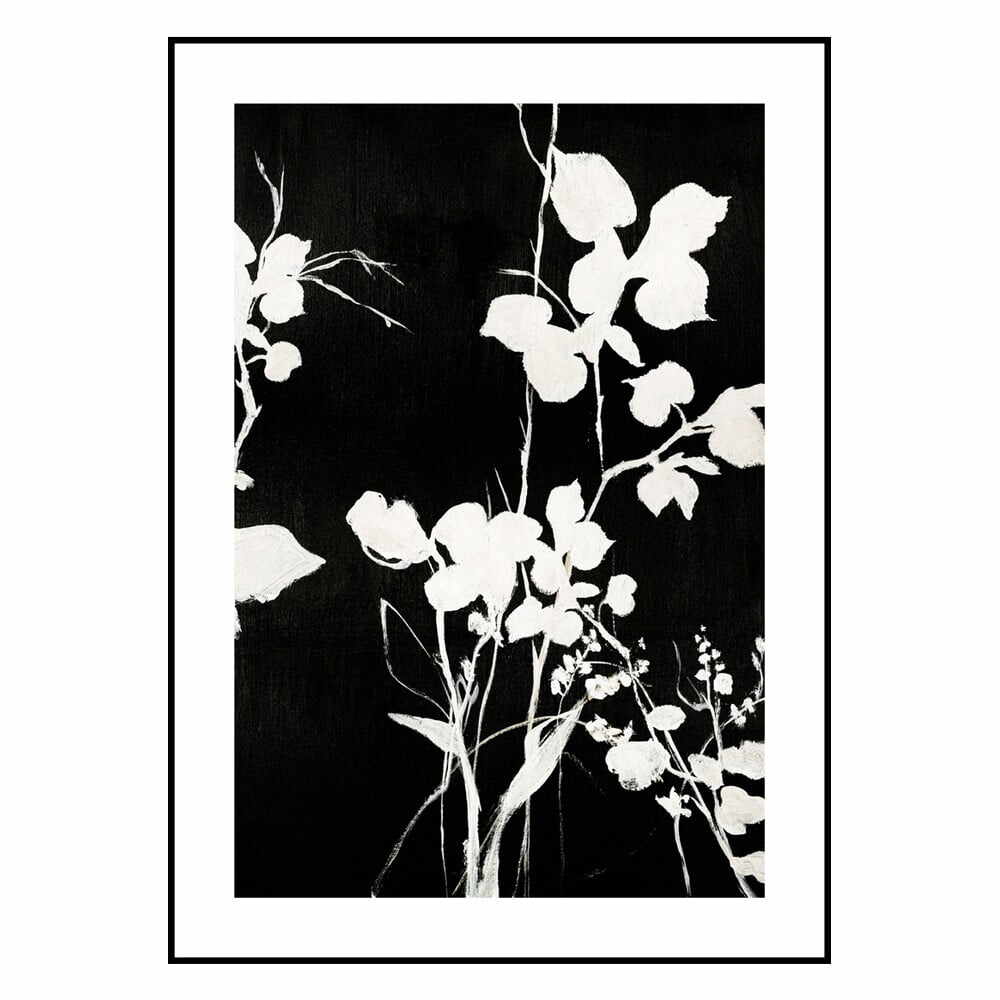 Tablou 50x70 cm Silhouet Leaves – Malerifabrikken