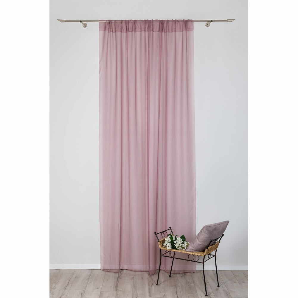 Perdea roz 140x245 cm Voile – Mendola Fabrics
